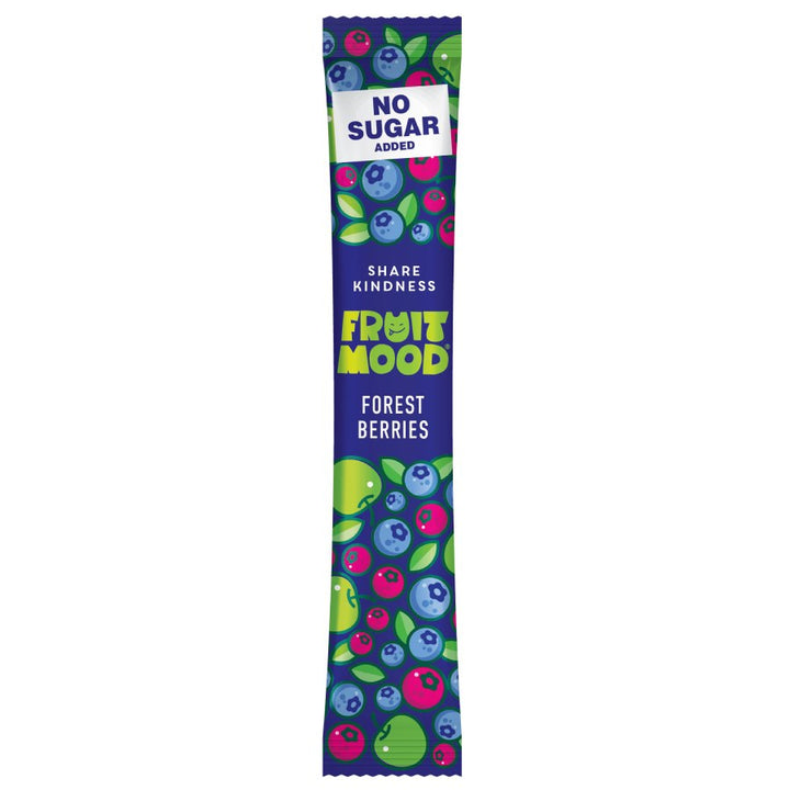 Vaisinis užkandis - spanguolės + mėlynės, be pridėtinio cukraus FRUIT MOOD, 10g
