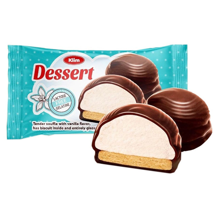 Zefyrai ant pyrago su kakavine danga "Desertas" Klim be laktozės, 50g