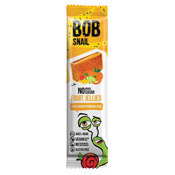 Bob Snail Jellies obuolių-mangų-moliūgų-chia, 38g