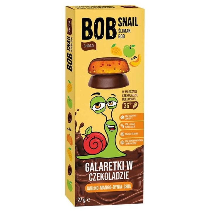 Bob Snail Obuolių-mangų-moliūgų-chia želė šokolade 27g