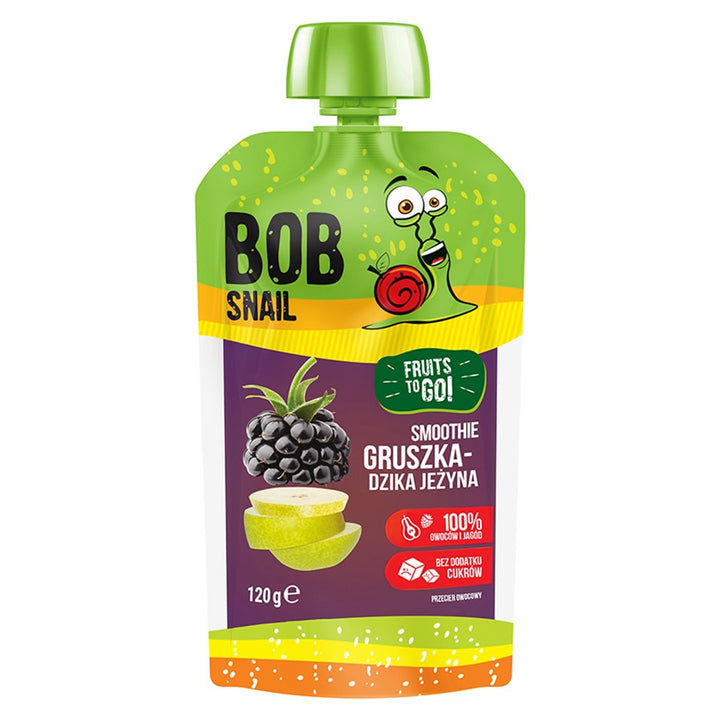 Kriaušių ir gervuogių kokteilis be pridėtinio cukraus Bob Snail 120g