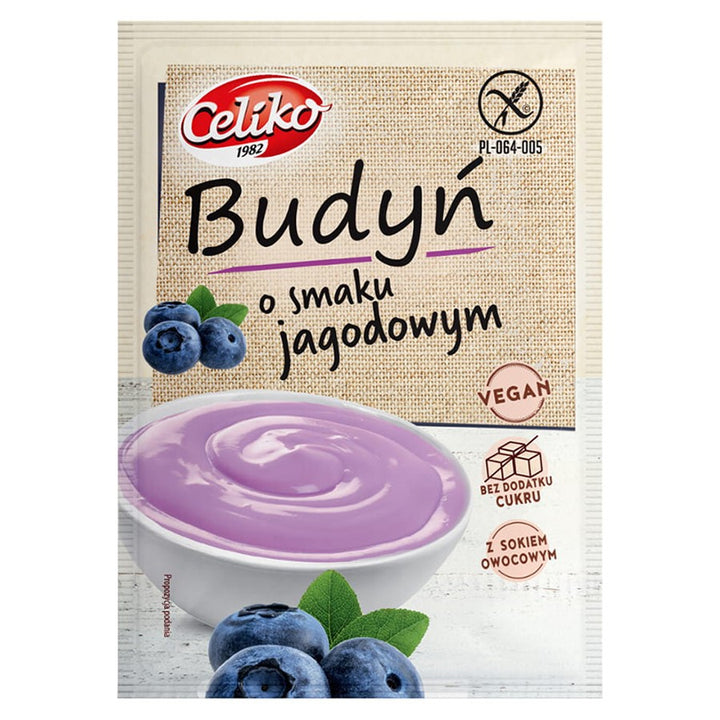 Celiko mėlynių skonio pudingas be glitimo, 40g