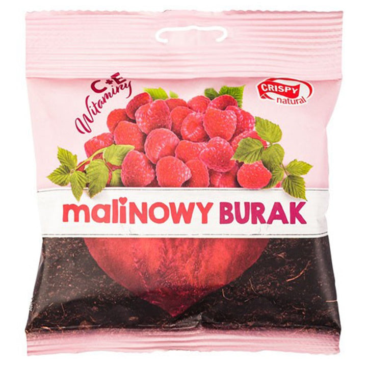 Burokėlių griežinėliai su Crispy Natural aviečių sultimis, 18 g