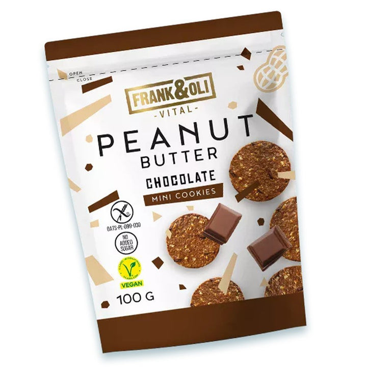 Sausainiai su žemės riešutų minkštimu ir šokoladu Frank & Oli, 100g