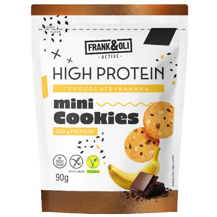 Sausainiai su žemės riešutų minkštimu, bananų ir šokolado skonio, Frank & Oli, 90g