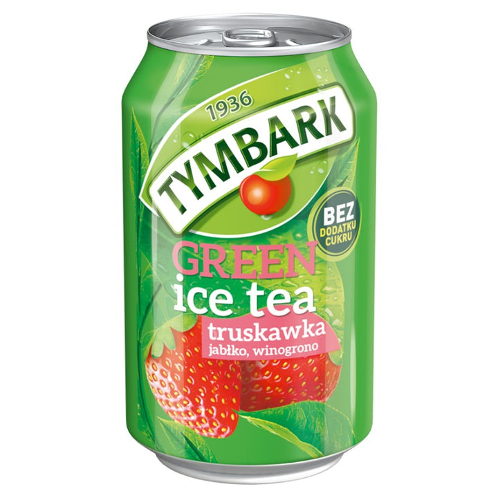 Green Ice Tea braškių be pridėtinio cukraus Tymbark 330ml