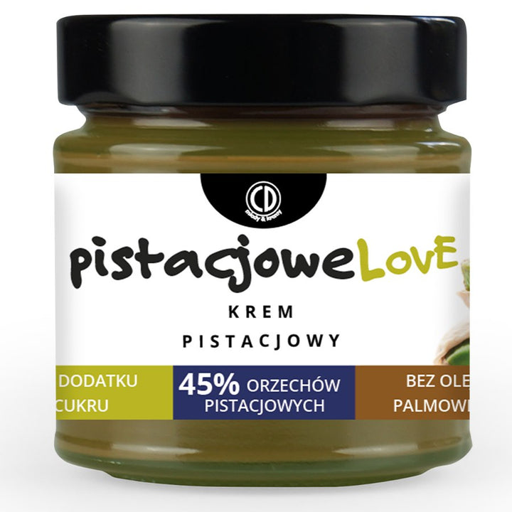 Pistacijų skonio kremas PISTACJOWELOVE 45% CD 180g