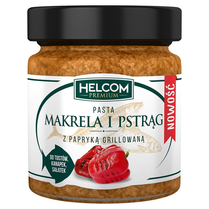 Skumbrės ir upėtakių pasta su keptomis paprikomis Helcom 180g