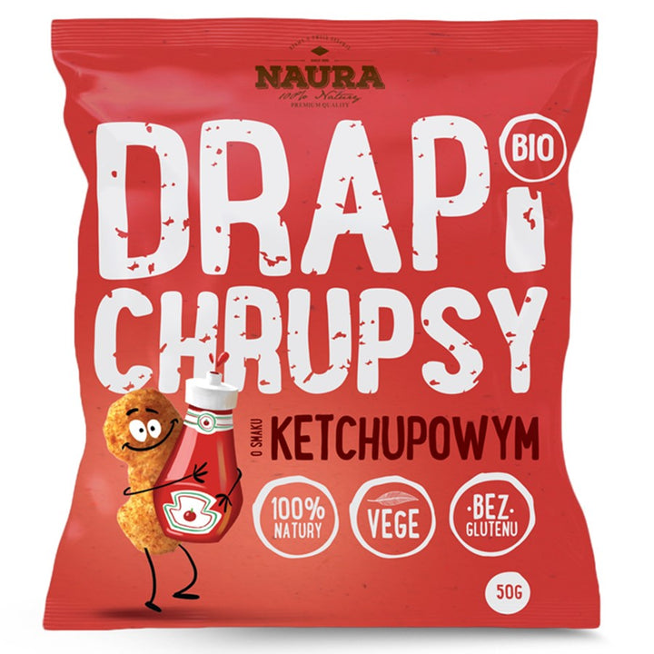 Chrupki Drapi Chrupsy su kečupo skoniu Naura BIO, 50g
