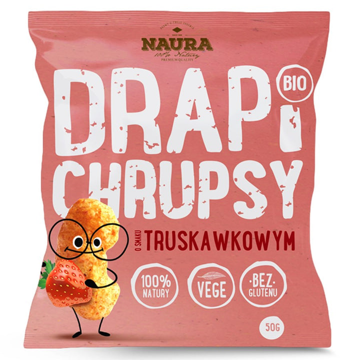 Drapi Chrupki Braškių skonio Naura BIO, 50g