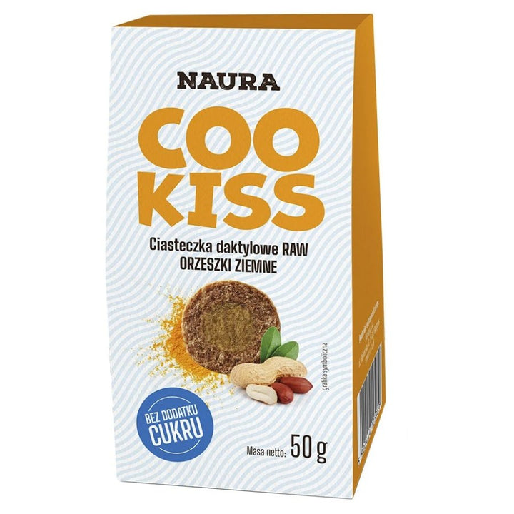 RAW datulių sausainiai su Naura žemės riešutais, 50 g