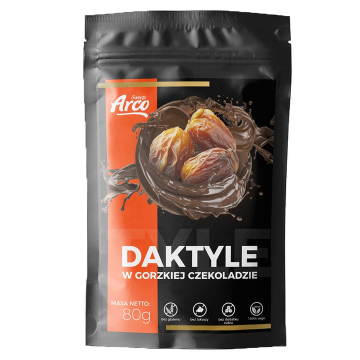 Datulės šokolade be cukraus KETO Arco Sweets, 80g