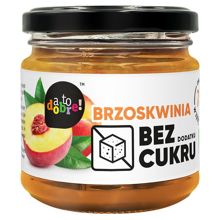 Persikas be pridėtinio cukraus, uogienės konsistencijos A To Dobre!, 195g