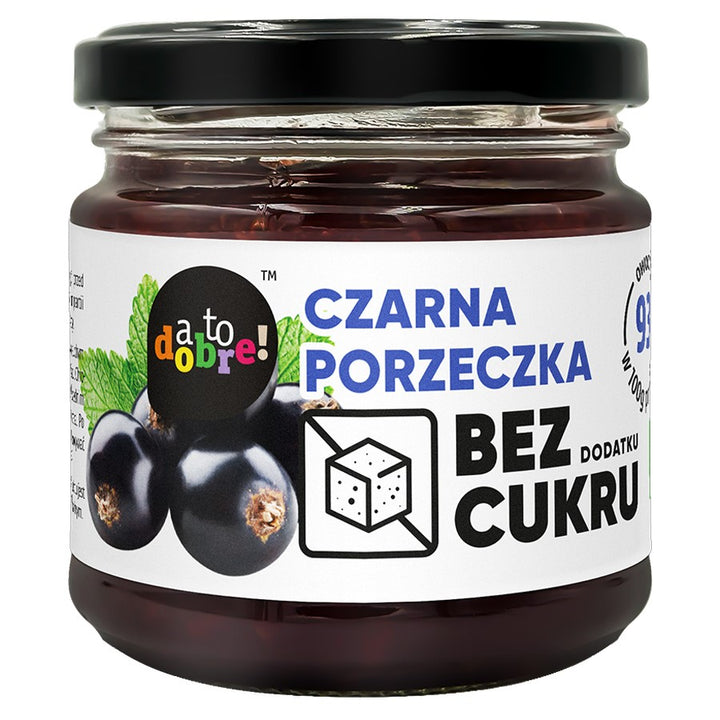 Juodieji serbentai be pridėtinio cukraus, uogienės konsistencijos A To Dobre!, 195g