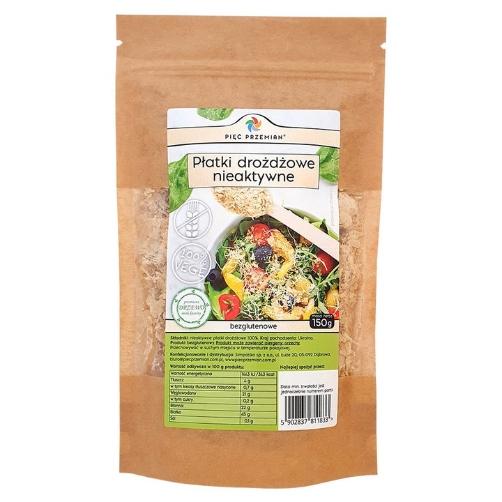 Neaktyvūs mielių dribsniai be glitimo Five Przemian 150g