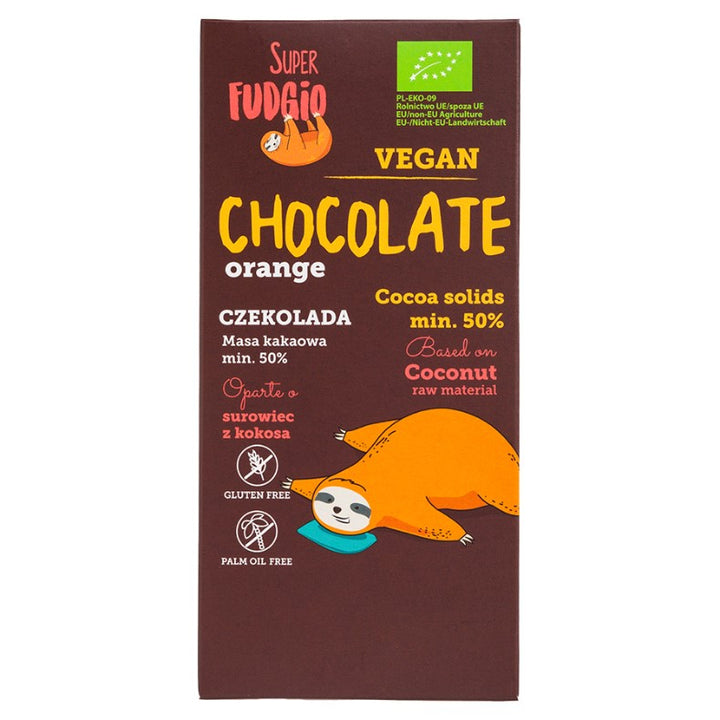 Super Fudgio BIO apelsininis šokoladas, 80g