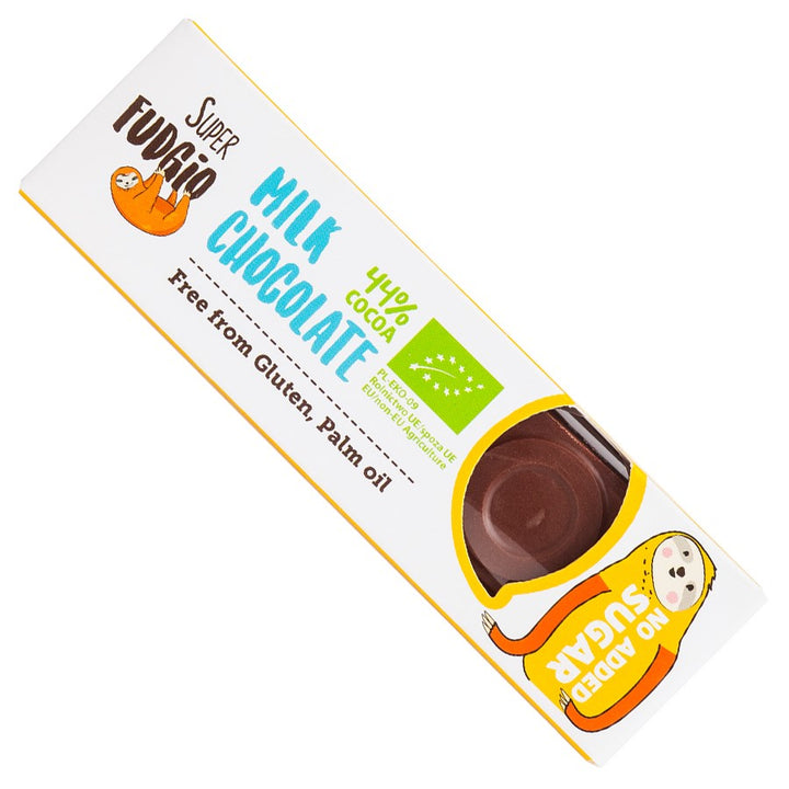 Super Fudgio BIO pieniško šokolado plytelė be pridėtinio cukraus 40g