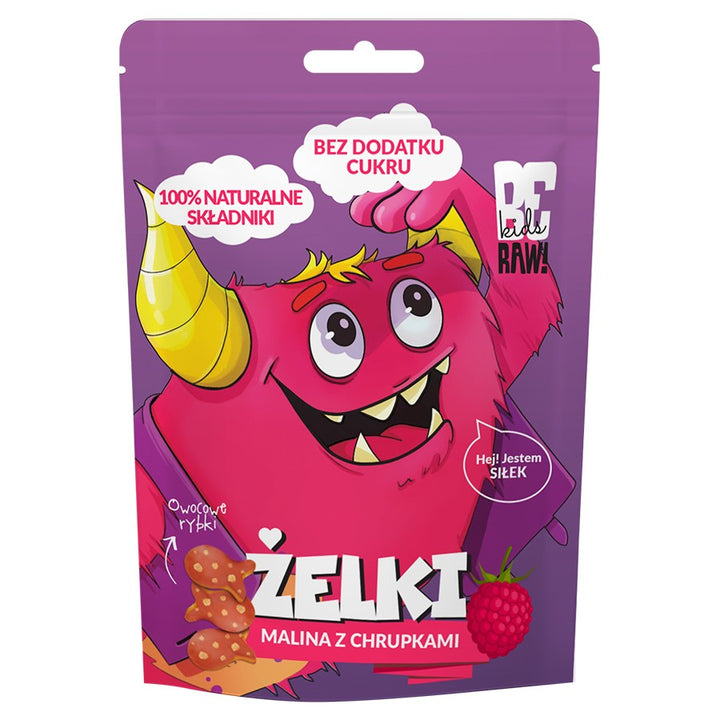 BeRaw Kids aviečių drebučiai su traškučiais, 35g