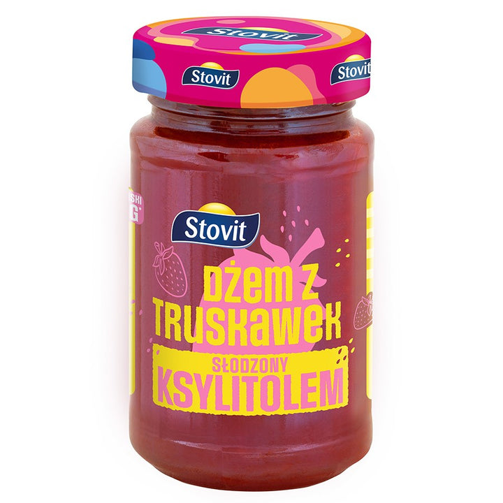 Braškių uogienė saldinta ksilitoliu Stovit 250g