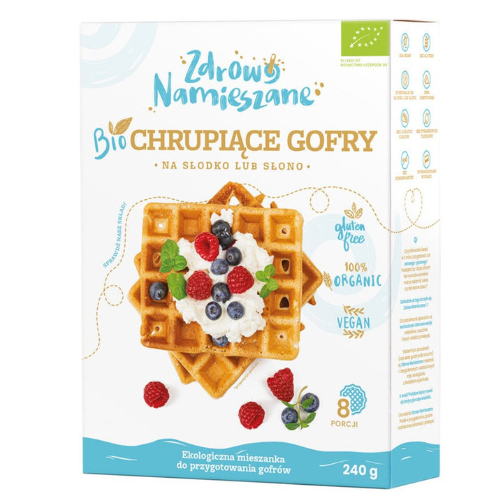 Zdrowo Namieszane ekologiški traškūs vafliai 240g