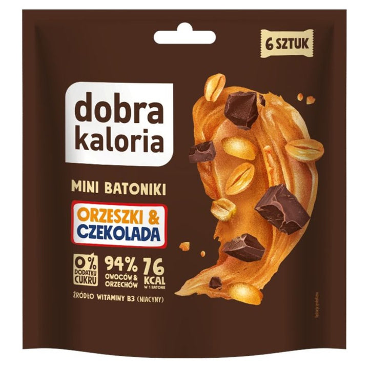 Mini batonėliai - riešutai ir šokoladas Dobra Kaloria, 108g