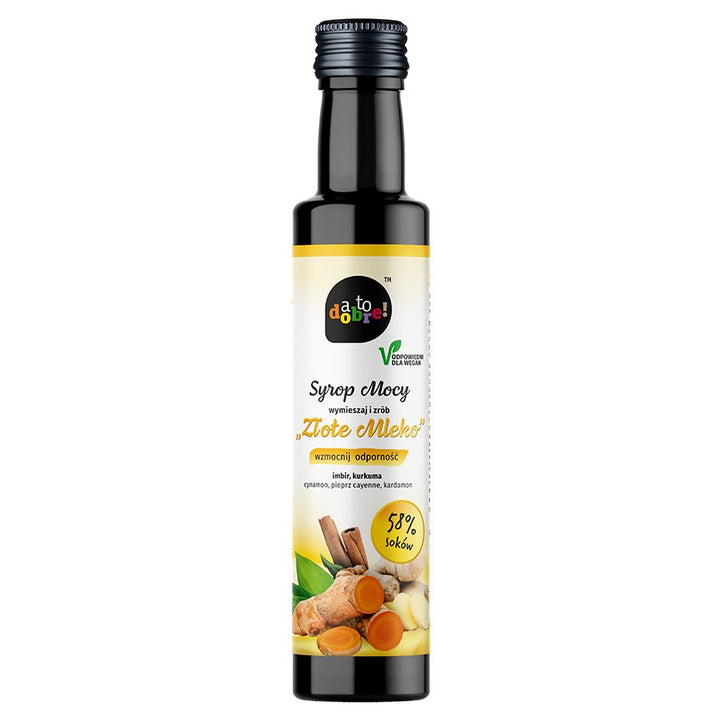 Power Sirup "Golden Milk" - Sirupas su ciberžole ir imbiero sultimis Ir tai gerai! 250 ml