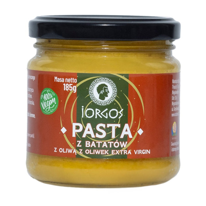 Saldžiųjų bulvių pasta su alyvuogių aliejumi exv Iorgos, 185g