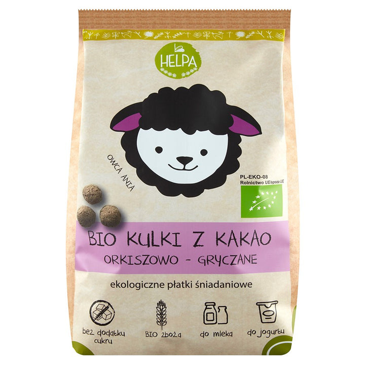 Speltų ir grikių rutuliukai su kakava Helpa BIO, 160g