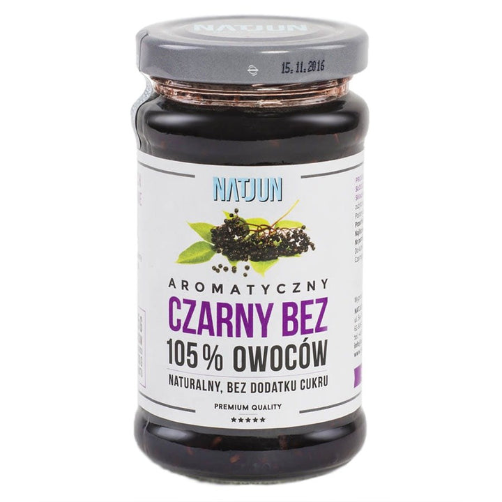 Šeivamedžių uogienė be pridėtinio cukraus, 105% Natjun vaisių, 220g