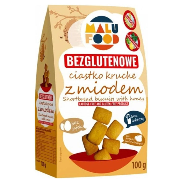 Smulkinti sausainiai be glitimo su medumi Malu Food, 100g