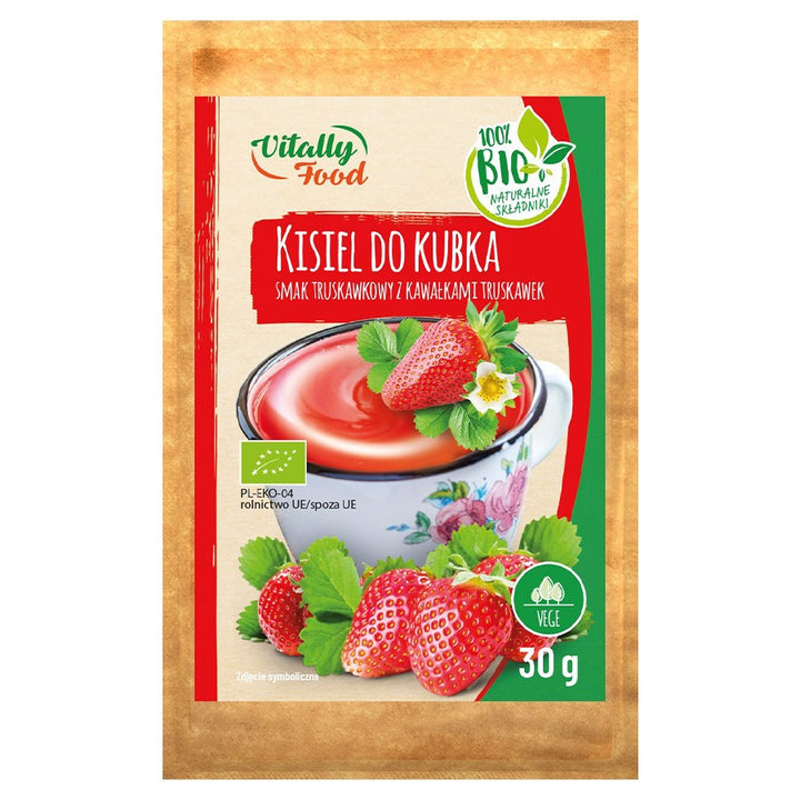 Vitally Food BIO braškių želė su vaisiais, 30g