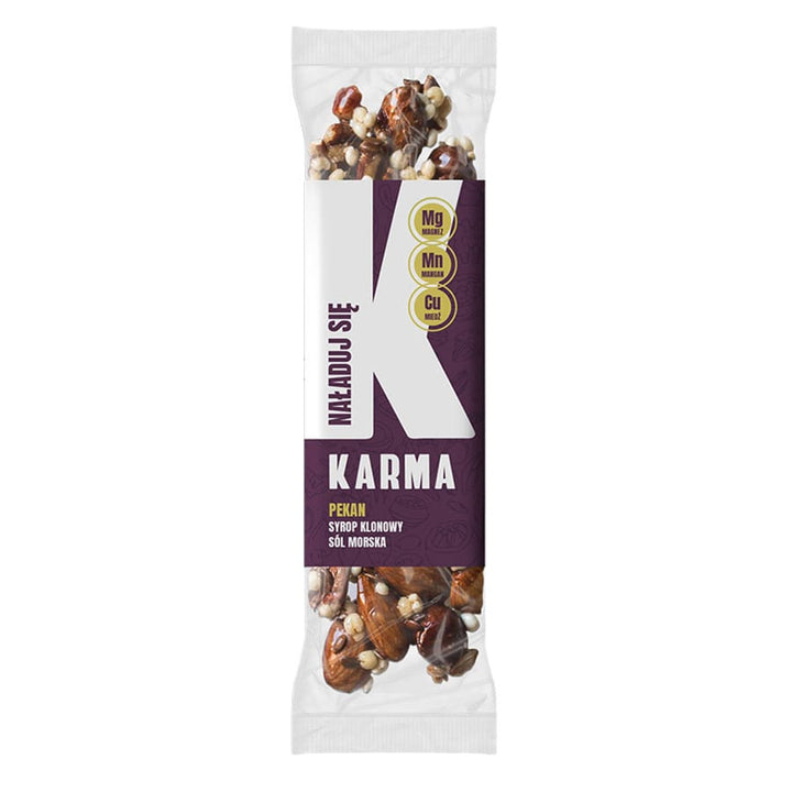 "CHARGE YOURSELF" batonėlis - pekano, klevų sirupas, jūros druska Karma, 40g