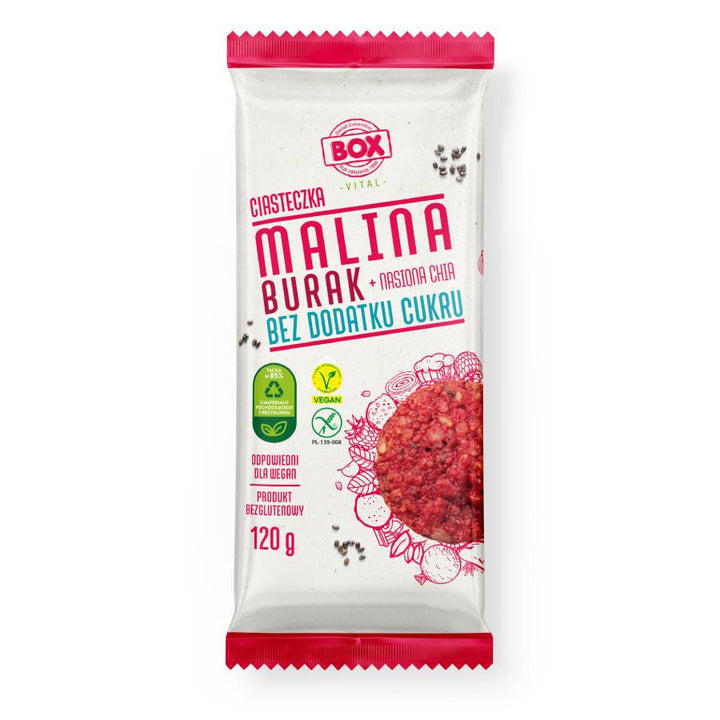 Aviečių + burokėlių + chia sėklų sausainiai ZPC BOX, 120g