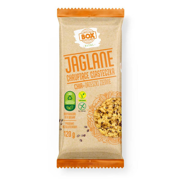 Sorų sausainiai su graikiniais riešutais ir chia ZPC BOX, 120g