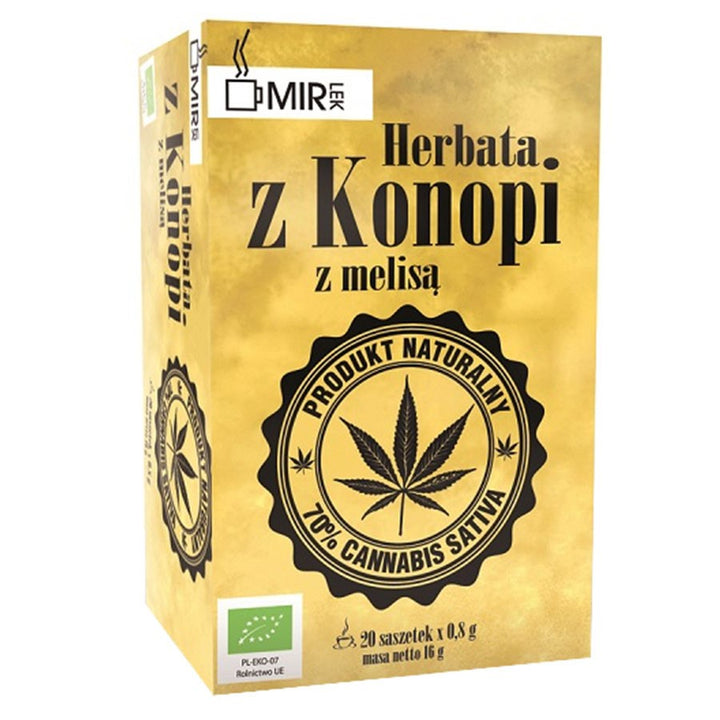 Kanapių arbata su melisa Mir-lek BIO, 16g (20x0,8g)
