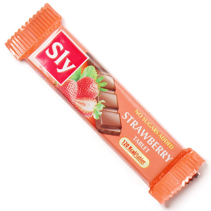 Šokoladinis batonėlis – braškinis, be pridėtinio cukraus Sly Nutritia 25g