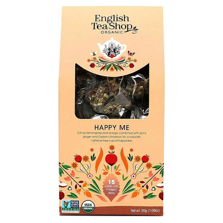 Happy Me BIO English Tea Shop birių lapelių arbata, 15 piramidžių