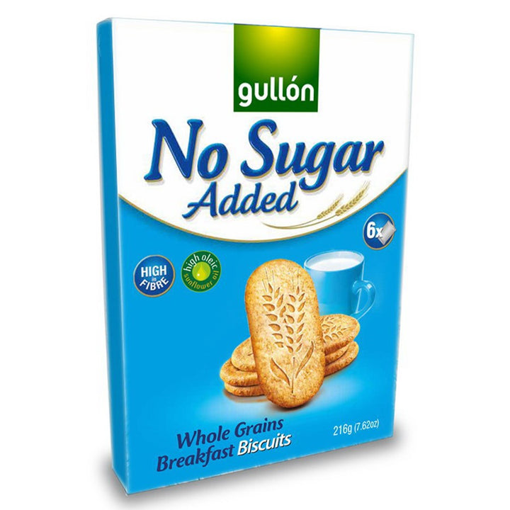 Pilno grūdo grūdų sausainiai, be pridėtinio cukraus Gullón, 216g
