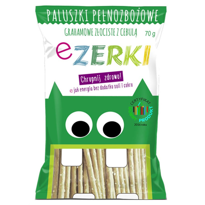 Ezerki graham auksinių svogūnų lazdelės - Žalios, 70g